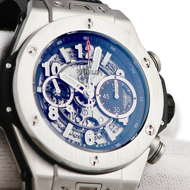 腕時計 ウブロ HUBLOT ビッグバン ウニコ チタニウム 411.NX1170.RX 自動巻き メンズ デイト クロノグラフ スモールセコンド
