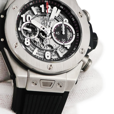 腕時計 ウブロ HUBLOT ビッグバン ウニコ チタニウム 411.NX1170.RX 自動巻き メンズ デイト クロノグラフ スモールセコンド