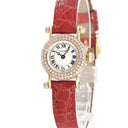 腕時計 カルティエ Cartier ディアボロ ミニ W1511556 クオーツ レディース K18YG無垢 ダイヤ アイボリー ラウンド 青針 ラウンド