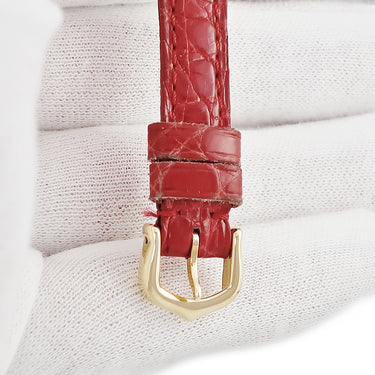 腕時計 カルティエ Cartier ディアボロ ミニ W1511556 クオーツ レディース K18YG無垢 ダイヤ アイボリー ラウンド 青針 ラウンド