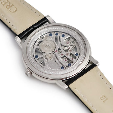 腕時計 クレドール Credor シグノ メカニカル スケルトン GBBD985 6899-00A0 手巻き メンズ OH済 Pt950無垢 彫金 シルバー 薄型