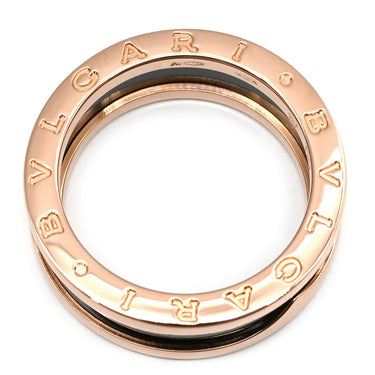 ブルガリ BVLGARI ビーゼロワン B-zero1 2バンドリング ピンクゴールド×ブラック K18PG セラミック #59(JP19) リング 指輪 黒セラミック 18K 750 PG 18金 18号