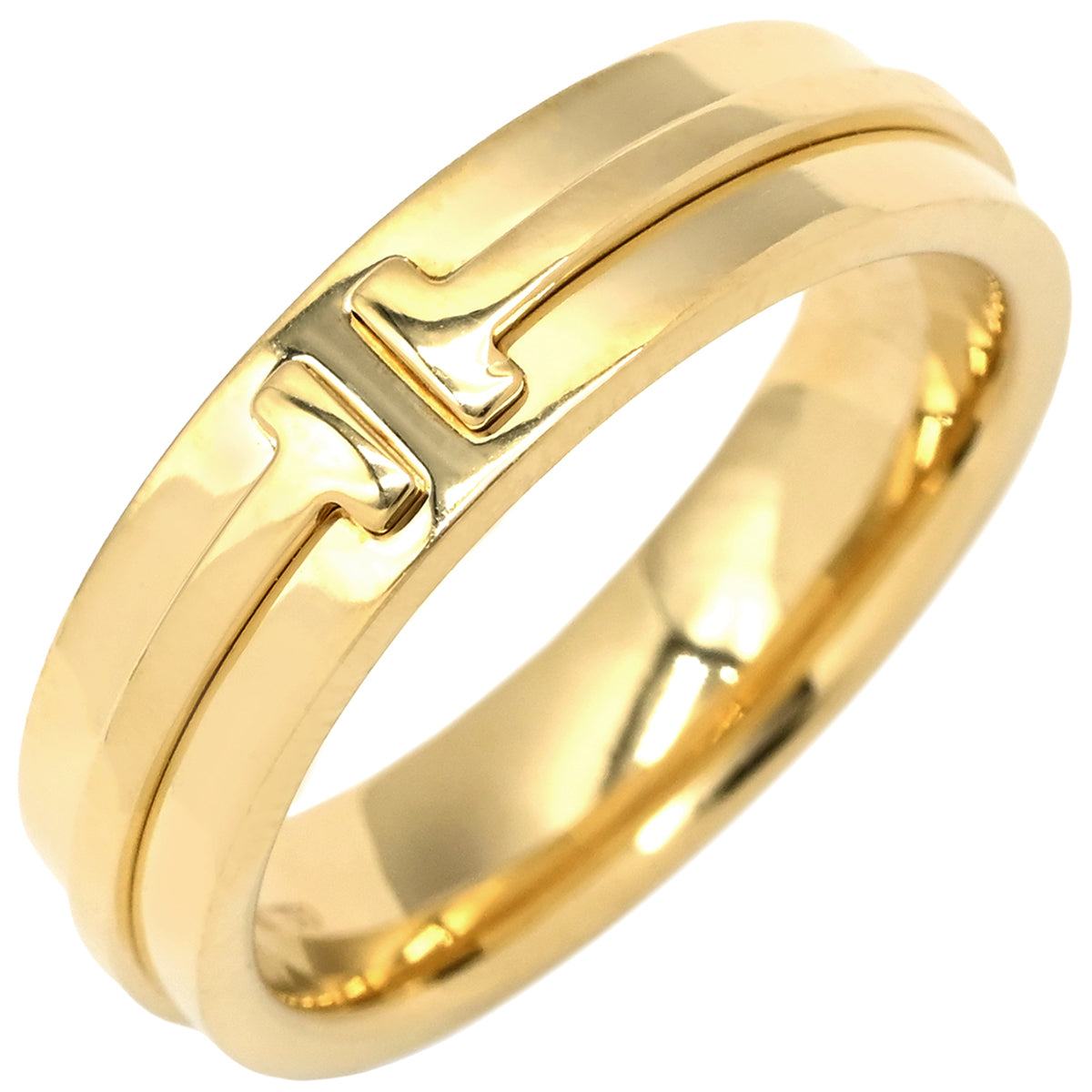 ティファニー Tiffany & Co T ワイド イエローゴールド リング 指輪