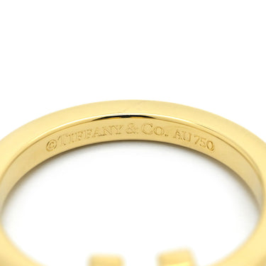 ティファニー Tiffany & Co T スクエア イエローゴールド K18YG リング 指輪 T&Co. AU750 20号