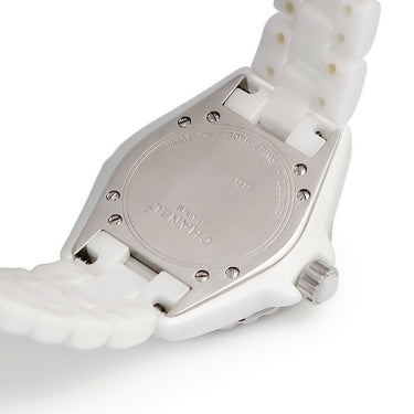 腕時計 シャネル CHANEL J12 33mm H0968 クオーツ レディース ダイヤ ホワイトセラミック 白 デイト アラビア