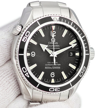 腕時計 オメガ OMEGA シーマスター 600 プラネットオーシャン 2201.50.00 自動巻き メンズ OH済 ブラック 黒 逆回転防止ベゼル