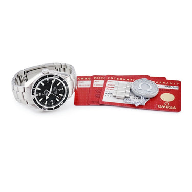 腕時計 オメガ OMEGA シーマスター 600 プラネットオーシャン 2201.50.00 自動巻き メンズ OH済 ブラック 黒 逆回転防止ベゼル