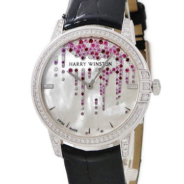 腕時計 ハリーウィンストン Harry Winston ミッドナイト ダイヤモンド スタラクタイト MIDAHM36WW001 自動巻き レディース K18WG 純正ダイヤ