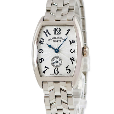 腕時計 フランクミュラー FRANCK MULLER トノウカーベックス 1752 S6 PM 手巻き レディース K18WG無垢 ギョウシェ 青針 スモールセコンド