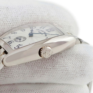 腕時計 フランクミュラー FRANCK MULLER トノウカーベックス 1752 S6 PM 手巻き レディース K18WG無垢 ギョウシェ 青針 スモールセコンド