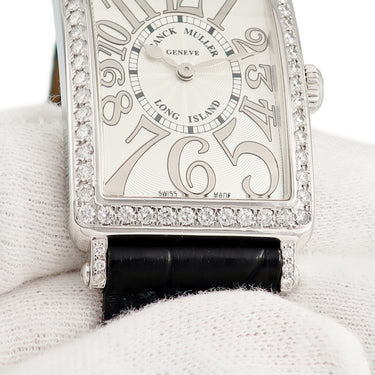 腕時計 フランクミュラー FRANCK MULLER ロングアイランド レリーフ 952 QZ REL D 1R クオーツ レディース 純正ダイヤ ギョウシェ