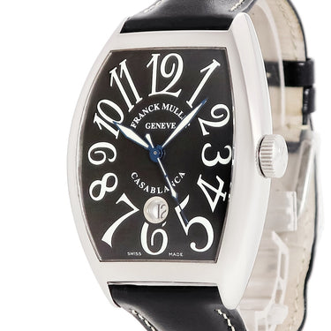 腕時計 フランクミュラー FRANCK MULLER カサブランカ デイト 8880CDT 自動巻き メンズ ブラック 青針 ビザン数字 トノー