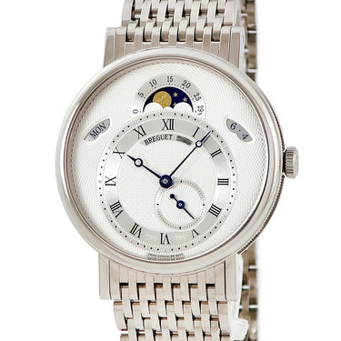 腕時計 ブレゲ BREGUET クラシック ムーンフェイズ 7337BB/1E/BV0 自動巻き メンズ K18WG無垢 ブレゲ針 コインエッジ ラウンド