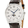 腕時計 ロンジン LONGINES マスターコレクション ムーンフェイズ L2.909.4.78.3 自動巻き メンズ OH済 デイト バーリーコーン 青針