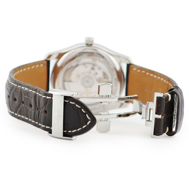 腕時計 ロンジン LONGINES マスターコレクション ムーンフェイズ L2.909.4.78.3 自動巻き メンズ OH済 デイト バーリーコーン 青針
