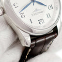 腕時計 ロンジン LONGINES マスターコレクション ムーンフェイズ L2.909.4.78.3 自動巻き メンズ OH済 デイト バーリーコーン 青針