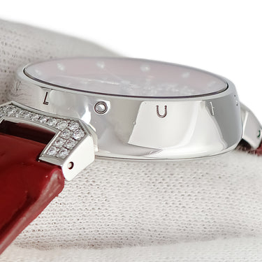 腕時計 ルイヴィトン LOUIS VUITTON タンブール フィジーハート ダイヤモンド Q131Z0 クオーツ レディース 純正ダイヤ レッド 赤