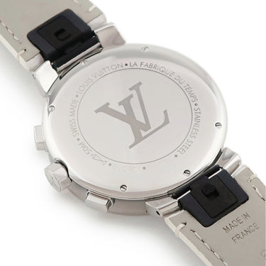 腕時計 ルイヴィトン LOUIS VUITTON タンブール ムーンスター GM クロノグラフ Q8D10Z クオーツ メンズ デイト スモールセコンド