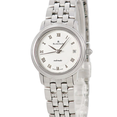 腕時計 ブランパン BLANCPAIN ヴィルレ ウルトラスリム 0096-1127-71 自動巻き レディース OH済 白 デイト ローマン