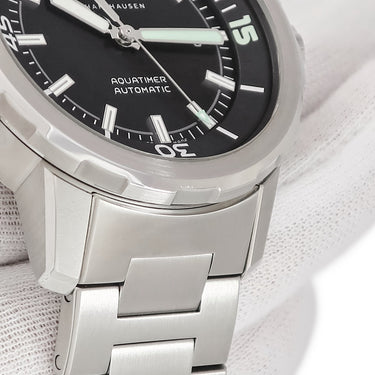 腕時計 IWC IWC アクアタイマー オートマティック IW328803 自動巻き メンズ ブラック 回転式インナーベゼル
