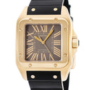 腕時計 カルティエ Cartier サントス 100 LM 2007年限定モデル W20127Y1 自動巻き メンズ K18PG無垢 ブラウン ローマン スクエア