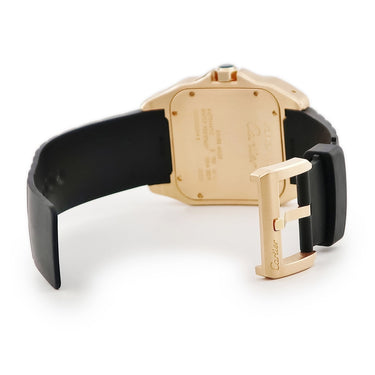 腕時計 カルティエ Cartier サントス 100 LM 2007年限定モデル W20127Y1 自動巻き メンズ K18PG無垢 ブラウン ローマン スクエア