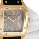 腕時計 カルティエ Cartier サントス 100 LM 2007年限定モデル W20127Y1 自動巻き メンズ K18PG無垢 ブラウン ローマン スクエア