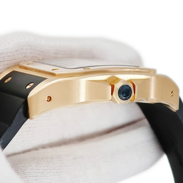 腕時計 カルティエ Cartier サントス 100 LM 2007年限定モデル W20127Y1 自動巻き メンズ K18PG無垢 ブラウン ローマン スクエア