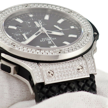 腕時計 ウブロ HUBLOT ビッグバン エボリューション パヴェ 301.SX.1170.RX.1704 自動巻き メンズ メーカーOH済 純正ダイヤ ブラック