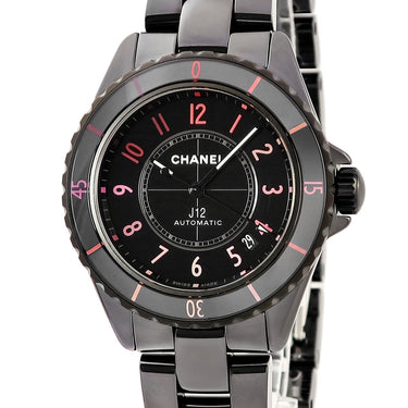 腕時計 シャネル CHANEL J12 BLUSH キャリバー 12.1 38mm H10312 自動巻き メンズ 新品同様 ブラック セラミック 黒 数量限定