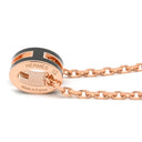 エルメス HERMES ポップアッシュ ミニ ペンダント ブラック×ローズゴールド GP ラッカー ネックレス ピンクゴールド Hモチーフ 新品 未使用