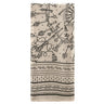 エルメス HERMES カレ140 カレジェアン ナチュラル×ブラック カシミヤ シルク ストール 【 LES CLES BANDANA/レ クレ バンダナ】