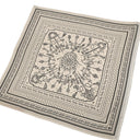 エルメス HERMES カレ140 カレジェアン ナチュラル×ブラック カシミヤ シルク ストール 【 LES CLES BANDANA/レ クレ バンダナ】