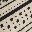 エルメス HERMES カレ140 カレジェアン ナチュラル×ブラック カシミヤ シルク ストール 【 LES CLES BANDANA/レ クレ バンダナ】