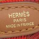 エルメス HERMES バンドリエール マキシ カドリーユ 25mm カプシーヌ×パルム×ルージュデュセス ヴォースイフト トワルコットン ショルダーストラップ ゴールド金具 茶 赤 オレンジ