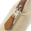 エルメス HERMES ボリードポーチ カザック ミニミニ H103970M 06 ミエル コットン ポーチ シルバー金具 ナチュラル