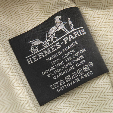 エルメス HERMES ボリードポーチ カザック ミニミニ H103970M 06 ミエル コットン ポーチ シルバー金具 ナチュラル