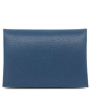 エルメス HERMES カルヴィ デュオ ネイビー系 シェーブル カードケース シルバー金具 フラグメントケース