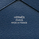エルメス HERMES カルヴィ デュオ ネイビー系 シェーブル カードケース シルバー金具 フラグメントケース
