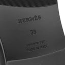 エルメス HERMES モカシン ホット H232075Z 02360 ブルーブルーエ×マリン レザー ゴム #36 ローファー シルバー金具 黒 ケリーバックル