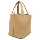 エルメス HERMES ピコタンロックMM ビスキュイ トリヨンクレマンス ハンドバッグ シルバー金具 新品 未使用 茶