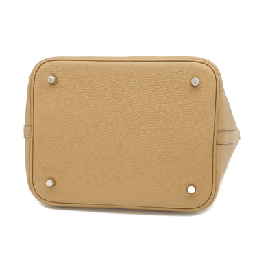エルメス HERMES ピコタンロックMM ビスキュイ トリヨンクレマンス ハンドバッグ シルバー金具 新品 未使用 茶