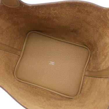 エルメス HERMES ピコタンロックMM ビスキュイ トリヨンクレマンス ハンドバッグ シルバー金具 新品 未使用 茶