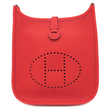 エルメス HERMES エヴリンTPM アマゾン ロング フリッパーボール ヴァーミリオン トリヨンクレマンス ショルダーバッグ シルバー金具 新品 未使用 赤
