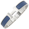 エルメス HERMES クリックHH PM ネイビーXシルバー メタル エナメル ブレスレット ブルー 青 紺 Hブレス
