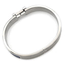 エルメス HERMES クリックHH PM ネイビーXシルバー メタル エナメル ブレスレット ブルー 青 紺 Hブレス