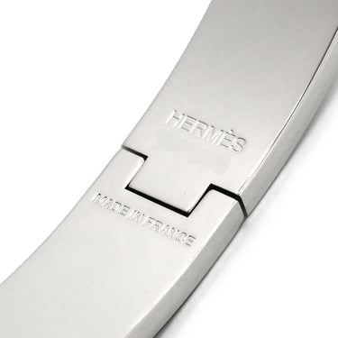 エルメス HERMES クリックHH PM ネイビーXシルバー メタル エナメル ブレスレット ブルー 青 紺 Hブレス