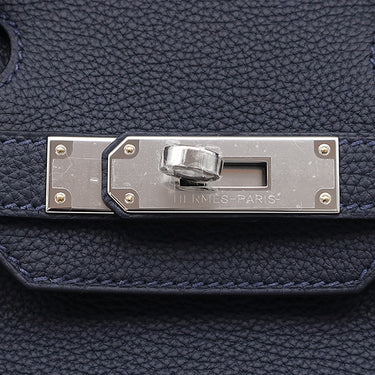 エルメス HERMES バーキン30 ブルーニュイ トゴ ハンドバッグ シルバー金具 新品 未使用 紺