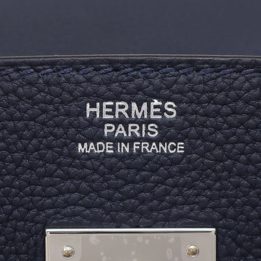エルメス HERMES バーキン30 ブルーニュイ トゴ ハンドバッグ シルバー金具 新品 未使用 紺