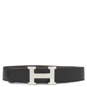 エルメス HERMES コンスタンスH ブラック×ショコラ トゴ ボックスカーフ #85 ベルト シルバー金具 Hバックル リバーシブル